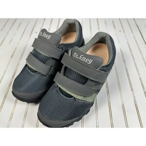 Mt Emey Walking Shoes Mens 9.5 4E 5E Extra Wide Orthopedic Hook Loop Gray